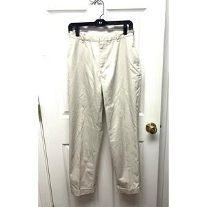 J Crew Khakis, Stone Cuffed Chinos, Tan Straight Leg Pants, Women’s Size 10